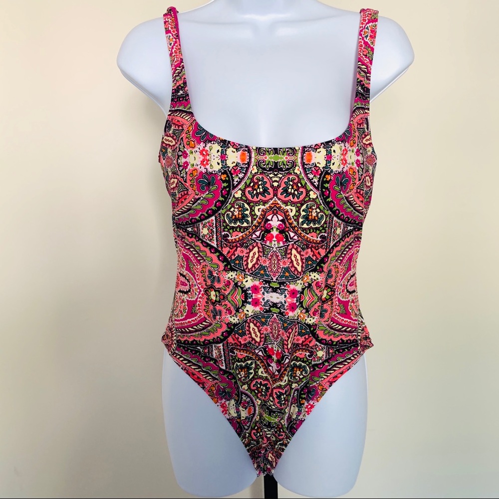 Lucky Brand Tapestry One Piece Bathing Suit - Picture 5 of 5